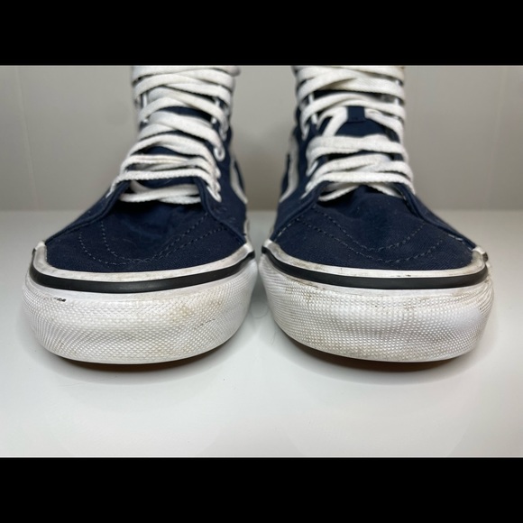 Vans Sk8-Hi Sneakers High Tops Skate Shoes Blue/White Women’s Size 9 Men’s 7.5 - Picture 4 of 13